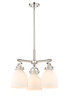 Newton Bell - 3 Light - 21 inch - Polished Nickel - Pendant (410-3CR-PN-G412-7WH)