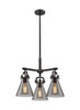 Newton Cone - 3 Light - 21 inch - Matte Black - Pendant (410-3CR-BK-G411-7SM)