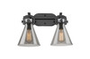 Newton Cone - 2 Light - 17 inch - Matte Black - Bath Vanity Light (410-2W-BK-G411-7SM)