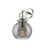 Newton Sphere - 1 Light - 8 inch - Polished Nickel - Sconce (410-1W-PN-G410-8SM)