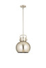 Newton Sphere - 1 Light - 10 inch - Satin Nickel - Mini Pendant (410-1SM-SN-M410-10SN)