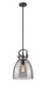 Newton Bell - 1 Light - 10 inch - Matte Black - Mini Pendant (410-1SM-BK-G412-10SM)