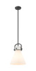 Newton Cone - 1 Light - 10 inch - Matte Black - Mini Pendant (410-1SM-BK-G411-10WH)