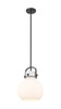 Newton Sphere - 1 Light - 10 inch - Matte Black - Mini Pendant (410-1SM-BK-G410-10WH)