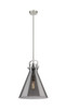 Newton Cone - 1 Light - 14 inch - Satin Nickel - Pendant (410-1SL-SN-G411-14SM)