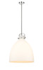 Newton Bell - 1 Light - 18 inch - Polished Nickel - Pendant (410-1SL-PN-G412-18WH)