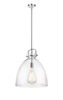 Newton Bell - 1 Light - 16 inch - Polished Nickel - Pendant (410-1SL-PN-G412-16CL)