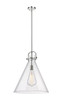 Newton Cone - 1 Light - 18 inch - Polished Nickel - Pendant (410-1SL-PN-G411-18CL)