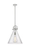 Newton Cone - 1 Light - 16 inch - Polished Nickel - Pendant (410-1SL-PN-G411-16SDY)