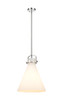 Newton Cone - 1 Light - 14 inch - Polished Nickel - Pendant (410-1SL-PN-G411-14WH)