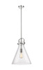 Newton Cone - 1 Light - 14 inch - Polished Nickel - Pendant (410-1SL-PN-G411-14CL)