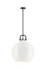 Newton Sphere - 1 Light - 18 inch - Matte Black - Pendant (410-1SL-BK-M410-18W)