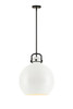 Newton Sphere - 1 Light - 16 inch - Matte Black - Pendant (410-1SL-BK-M410-16W)
