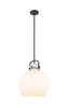 Newton Sphere - 1 Light - 14 inch - Matte Black - Pendant (410-1SL-BK-G410-14WH)