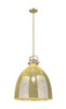 Newton Bell - 1 Light - 18 inch - Brushed Brass - Pendant (410-1SL-BB-G412-18ME)