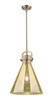 Newton Cone - 1 Light - 14 inch - Brushed Brass - Pendant (410-1SL-BB-G411-14ME)