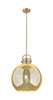 Newton Sphere - 1 Light - 16 inch - Brushed Brass - Pendant (410-1SL-BB-G410-16ME)