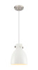 Newton Bell - 1 Light - 8 inch - Satin Nickel - Cord hung - Pendant (410-1PS-SN-M412-8W)