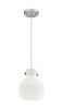 Newton Sphere - 1 Light - 8 inch - Satin Nickel - Cord hung - Pendant (410-1PS-SN-M410-8W)