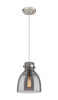 Newton Bell - 1 Light - 8 inch - Brushed Satin Nickel - Cord hung - Pendant (410-1PS-SN-G412-8SM)