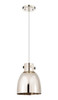 Newton Bell - 1 Light - 8 inch - Polished Nickel - Cord hung - Pendant (410-1PS-PN-M412-8PN)