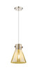 Newton Cone - 1 Light - 8 inch - Polished Nickel - Cord hung - Pendant (410-1PS-PN-G411-8ME)