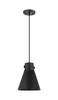 Newton Cone - 1 Light - 8 inch - Matte Black - Cord hung - Pendant (410-1PS-BK-M411-8BK)