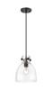Newton Bell - 1 Light - 8 inch - Matte Black - Cord hung - Pendant (410-1PS-BK-G412-8CL)