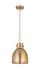 Newton Bell - 1 Light - 8 inch - Brushed Brass - Cord hung - Pendant (410-1PS-BB-M412-8BB)