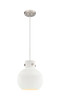 Newton Sphere - 1 Light - 10 inch - Satin Nickel - Cord hung - Pendant (410-1PM-SN-M410-10W)