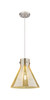 Newton Cone - 1 Light - 12 inch - Satin Nickel - Cord hung - Pendant (410-1PM-SN-G411-12ME)
