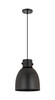 Newton Bell - 1 Light - 10 inch - Matte Black - Cord hung - Pendant (410-1PM-BK-M412-10BK)
