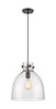 Newton Bell - 1 Light - 12 inch - Matte Black - Cord hung - Pendant (410-1PM-BK-G412-12SDY)