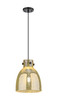 Newton Bell - 1 Light - 10 inch - Matte Black - Cord hung - Pendant (410-1PM-BK-G412-10ME)