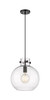Newton Sphere - 1 Light - 12 inch - Matte Black - Cord hung - Pendant (410-1PM-BK-G410-12CL)