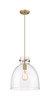 Newton Bell - 1 Light - 12 inch - Brushed Brass - Cord hung - Pendant (410-1PM-BB-G412-12CL)
