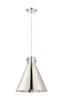 Newton Cone - 1 Light - 16 inch - Polished Nickel - Cord hung - Pendant (410-1PL-PN-M411-16PN)