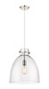Newton Bell - 1 Light - 14 inch - Polished Nickel - Cord hung - Pendant (410-1PL-PN-G412-14CL)