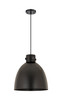 Newton Bell - 1 Light - 14 inch - Matte Black - Cord hung - Pendant (410-1PL-BK-M412-14BK)