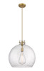 Newton Sphere - 1 Light - 18 inch - Brushed Brass - Cord hung - Pendant (410-1PL-BB-G410-18SDY)