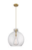 Newton Sphere - 1 Light - 16 inch - Brushed Brass - Cord hung - Pendant (410-1PL-BB-G410-16SDY)