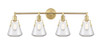 Luna - 4 Light - 40 inch - Satin Brass - Bath Vanity Light (422-4W-SB-G4224-7)