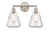 Luna - 2 Light - 18 inch - Satin Nickel - Bath Vanity Light (422-2W-SN-G4224-7-LED)