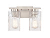 Juneau - 2 Light - 11 inch - Satin Nickel - Bath Vanity Light (419-2W-SN-CL-LED)