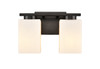 Juneau - 2 Light - 11 inch - Matte Black - Bath Vanity Light (419-2W-BK-W)