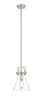 Newton Cone - 1 Light - 8 inch - Brushed Satin Nickel - Cord hung - Mini Pendant (411-1S-SN-8CL)