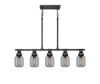 Somers - 5 Light - 43 inch - Weathered Zinc - Linear Pendant (472-5I-WZ-G472-6SM)