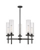 Lincoln - 5 Light - 27 inch - Matte Black - Chandelier (471-5CR-BK-G471-12CL)