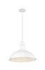 Langston - 1 Light - 16 inch - White - Cord hung - Pendant (455-1P-16W)