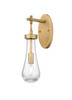 Owego - 1 Light - 5 inch - Brushed Brass - Sconce (451-1W-BB-G451-4SDY)